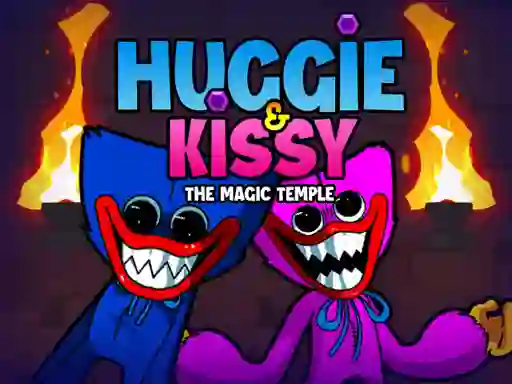Cluiche Huggie & Kissy The Magic Temple ar líne