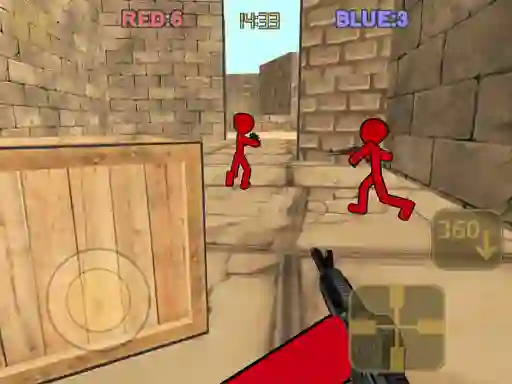 Cluiche Stickman Counter Terror Shooter ar líne