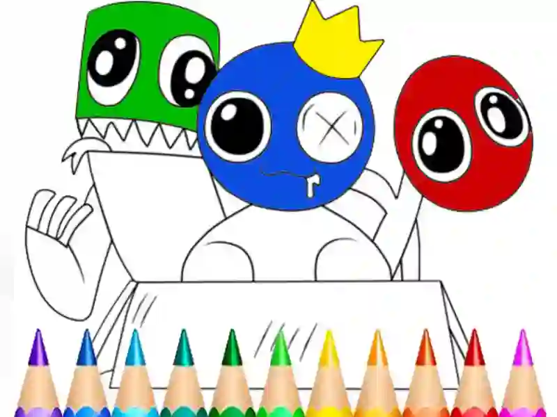 Cluiche Rainbow Friends Coloring Book ar líne