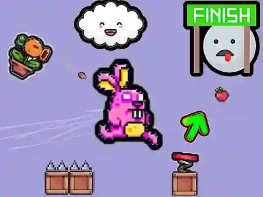 Cluiche Cute Rabbit's Challenging Adventure ar líne
