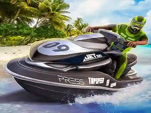 Cluiche Jet Ski Water Racing: Power Boat Stunts ar líne