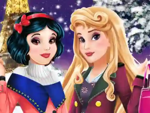 Cluiche Aurora and Snow White Winter Fashion ar líne