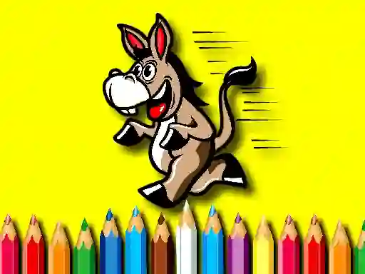 Cluiche Back To School Coloring Book Donkey ar líne