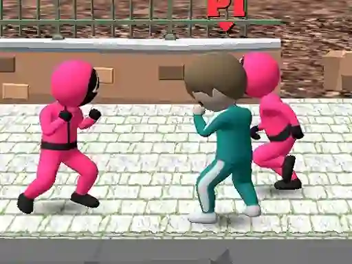 Cluiche Squid Game Multiplayer Fighting ar líne