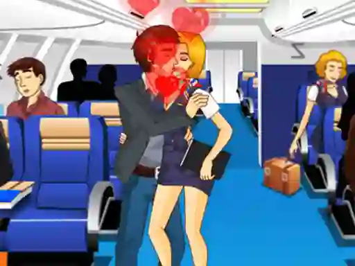 Cluiche Air Hostess Kissing ar líne