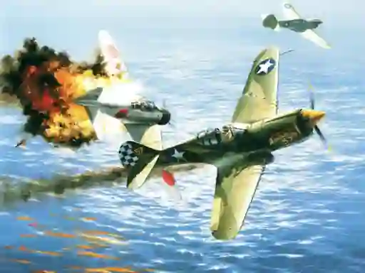 Cluiche Aviation Art Air Combat Slide ar líne