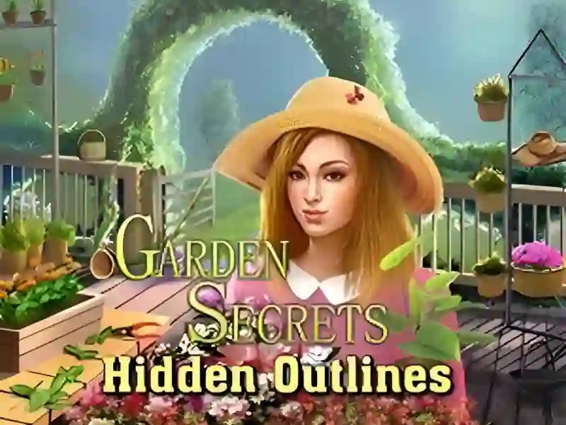 Cluiche Garden Secrets Hidden Objects by Outline ar líne