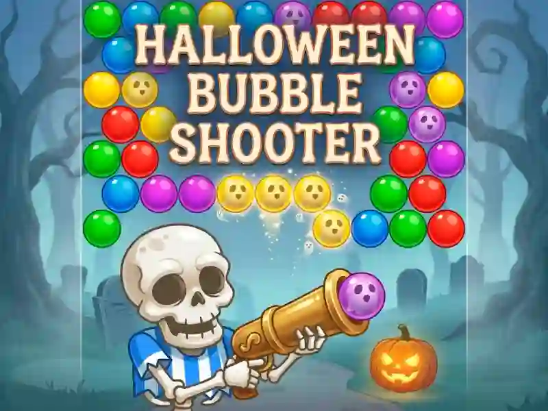 Cluiche Halloween Bubble Shooter ar líne