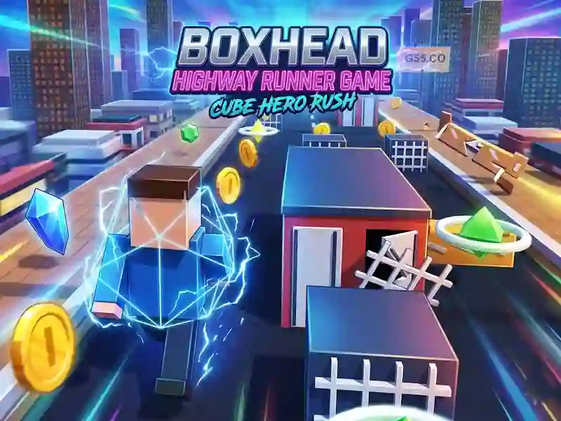 Cluiche Boxhead Highway Runner Game ar líne