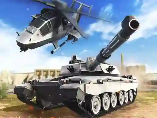 Cluiche Strategy of war. Tanks and helicopters ar líne
