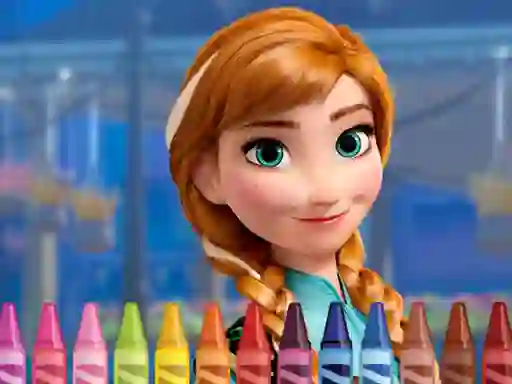 Cluiche Anna Frozen Coloring ar líne