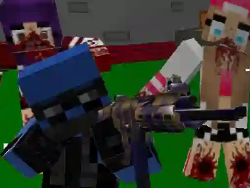 Cluiche Blocky Combat Special Forces: Zombie Apocalypse ar líne