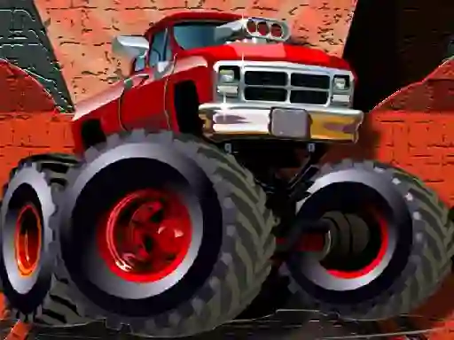 Cluiche Crazy Monster Trucks Puzzle ar líne