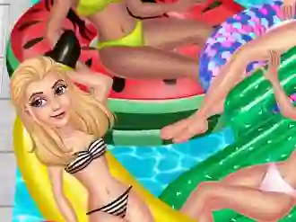 Cluiche Princess Pool Party Floats ar líne