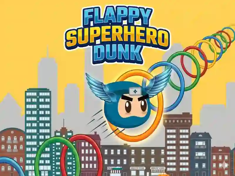Cluiche Flappy Superhero Dunk ar líne