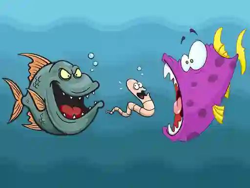 Cluiche Angry Fish Coloring ar líne