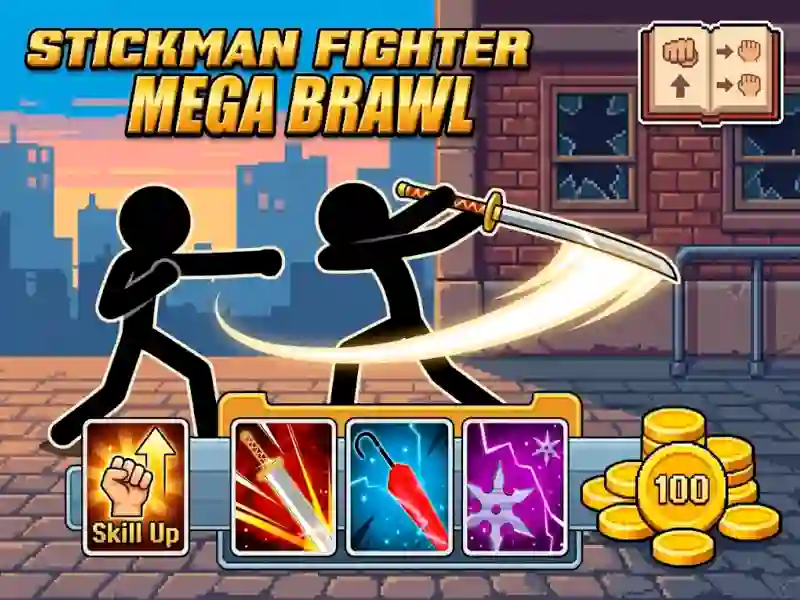 Cluiche Stickman Fighter Mega Brawl ar líne