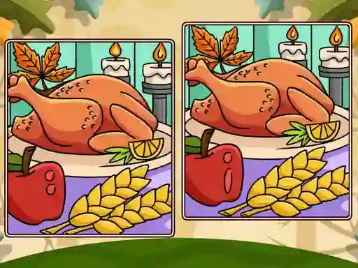 Cluiche Thanksgiving Spot The Differences ar líne