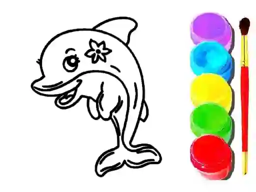 Cluiche Dolphin Coloring Book ar líne