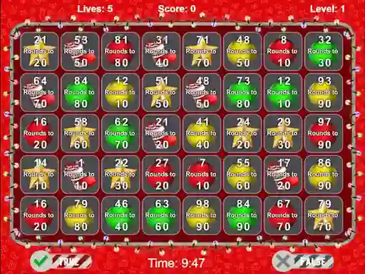 Cluiche Christmas Number Crunch Rounding ar líne
