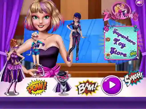 Cluiche Superhero Toy Shop ar líne