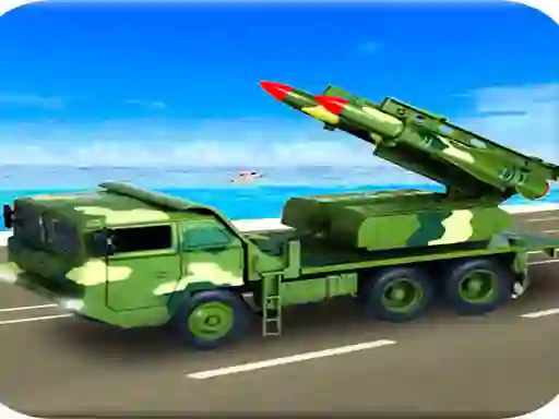 Cluiche Us Army Missile Attack Army Truck Driving Games ar líne
