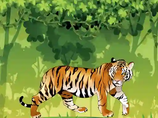 Cluiche Angry Tiger Coloring ar líne