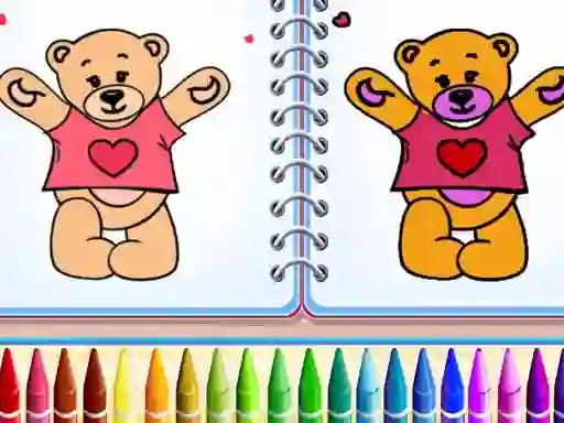 Cluiche Cute Teddy Bear Colors ar líne