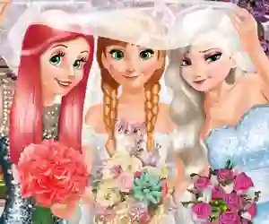 Cluiche Bride and Bridesmaides Dress up ar líne