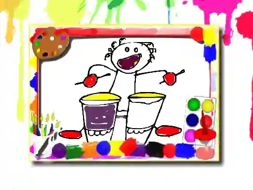 Cluiche Music Coloring Book ar líne