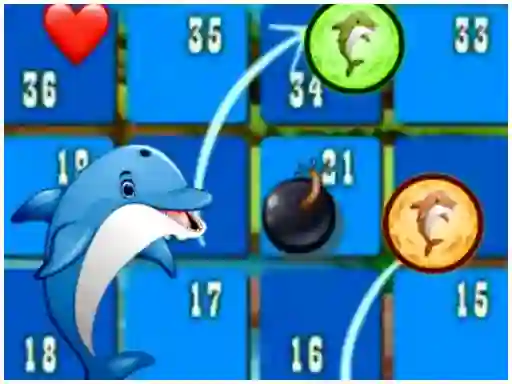 Cluiche Dolphin Dice Race ar líne
