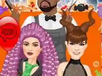 Cluiche Jenner Sisters Spooky Hairstyles ar líne