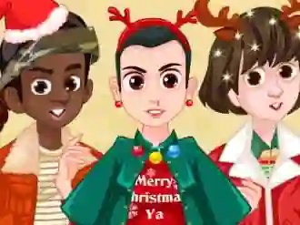 Cluiche Stranger things Christmas party ar líne