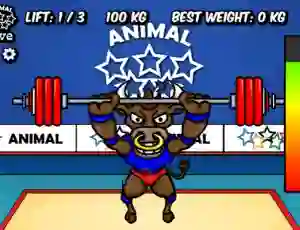 Cluiche Animal Olympics Weight Lifting ar líne