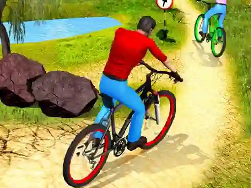 Cluiche Uphill Offroad Bicycle Rider ar líne