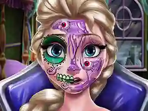 Cluiche Elsa Scary Halloween Makeup ar líne
