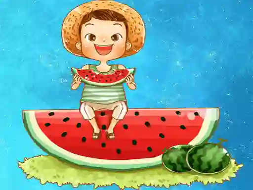 Cluiche Watermelon and Drinks Puzzle ar líne