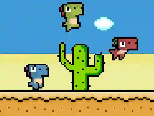 Cluiche Pixel Dino Run ar líne