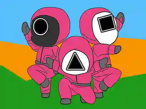 Cluiche Squid Coloring Book ar líne
