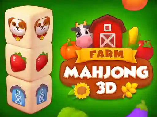 Cluiche Farm Mahjong 3D ar líne