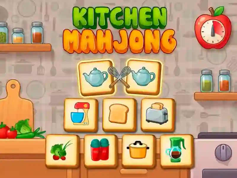 Cluiche Kitchen mahjong ar líne
