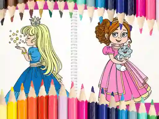 Cluiche Beautiful Princess Coloring Book ar líne