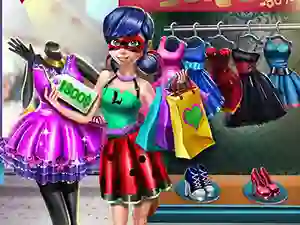 Cluiche Dotted girl realife shopping ar líne