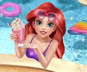 Cluiche Mermaid Princess Pool Time ar líne