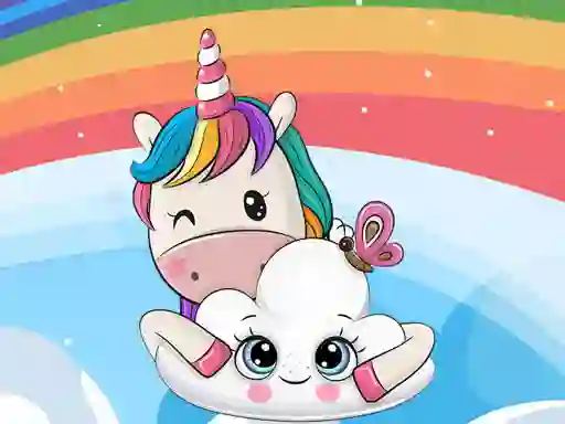 Cluiche Cute Unicorn Jigsaw ar líne