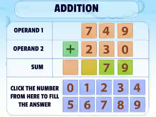 Cluiche Addition Practice ar líne