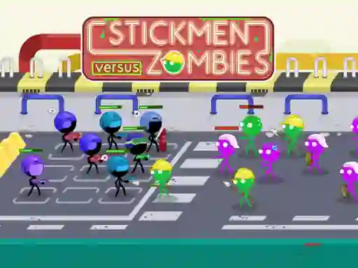 Cluiche Stickmen Versus Zombies ar líne