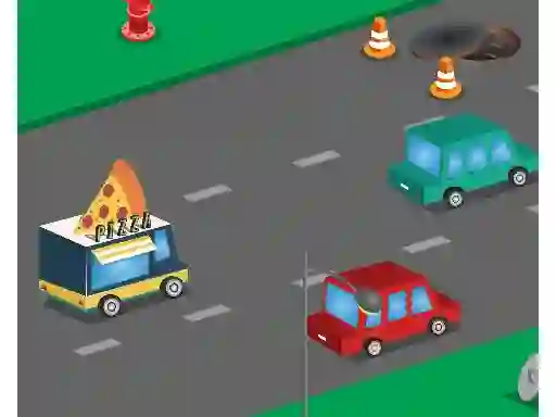 Cluiche Food Rush Traffic ar líne