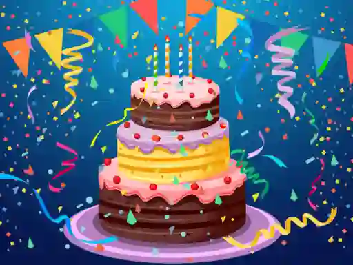 Cluiche Birthday cake puzzle ar líne