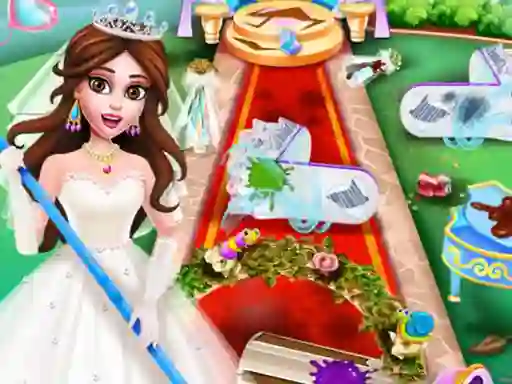 Cluiche Princess Wedding Cleaning ar líne